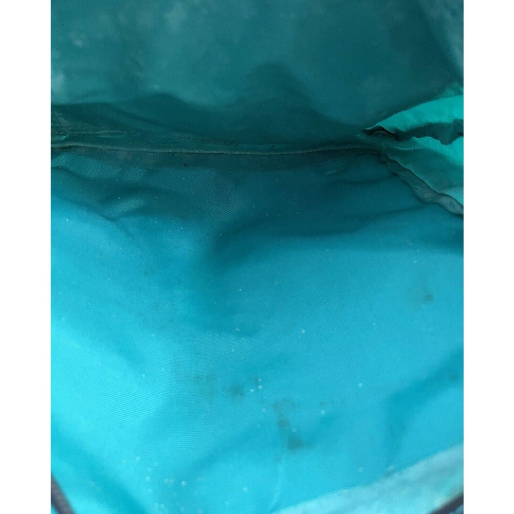 Vintage Eddie Bauer Backpack Teal Nylon Small Pack Bag 2 Pocket USA Made - Picture 4 of 7
